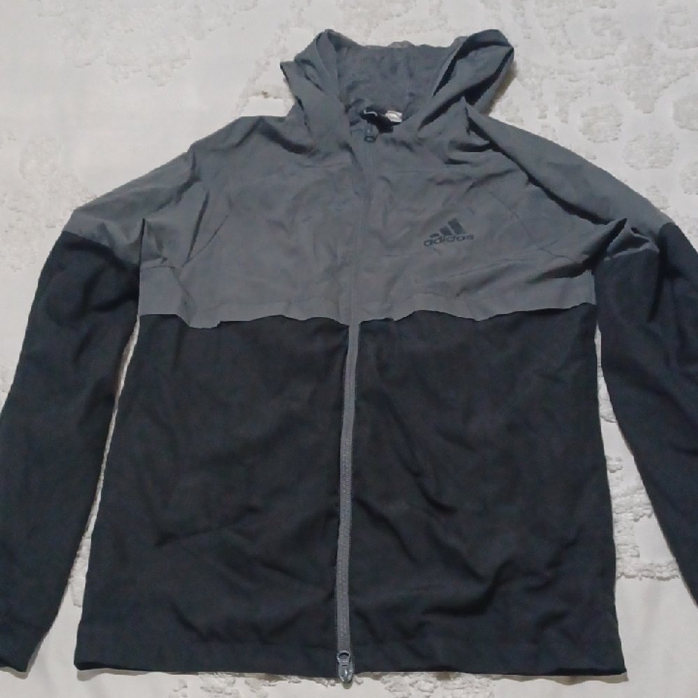 Adidas Men's Two-Tone Gray Windbreaker